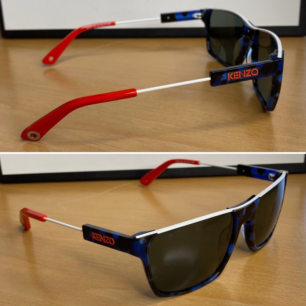 BNIP KENZO Paris Blue Tortoise Frame Glasses - Picture 5 of 16